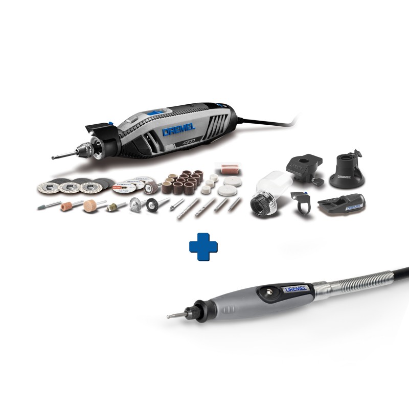 DREMEL MOTOTOOL 4300 + 5 ACOPLES + 40 ACCESORIOS + GUAYA