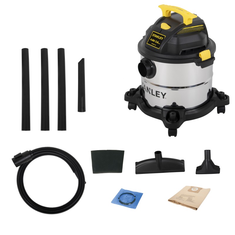 ASPIRADORA STANLEY INOX. SECO/HUMEDO 5 GAL 85 CFM SL18115