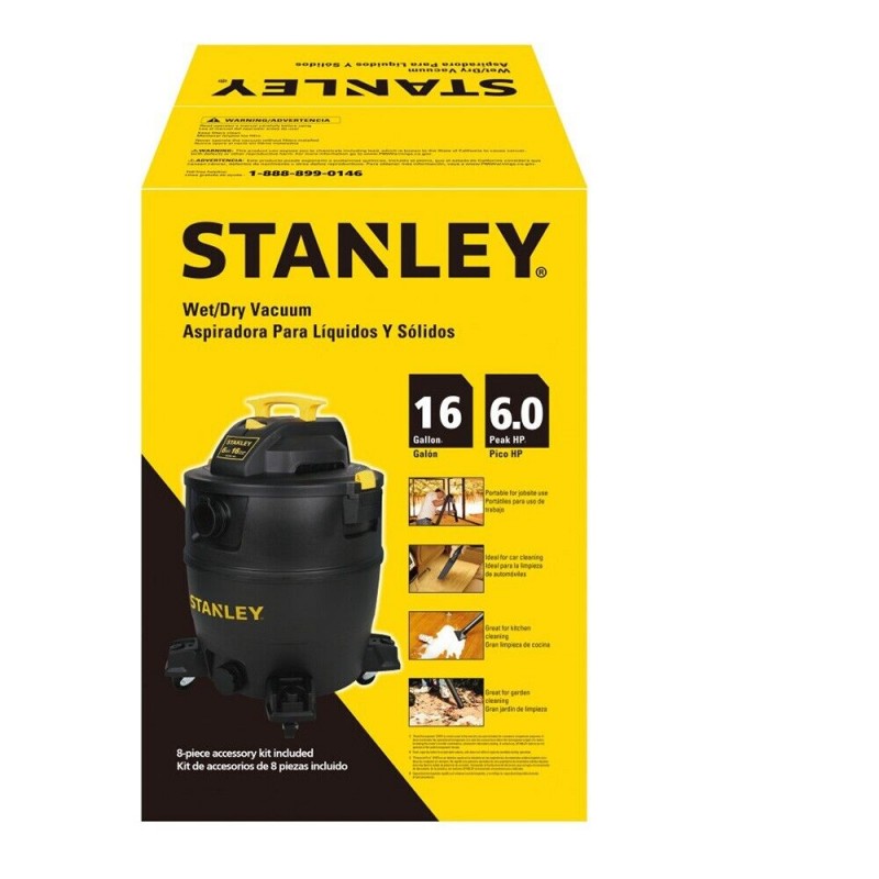 ASPIRADORA SECO HUMEDO 60 LTS STANLEY SL18199P 16A